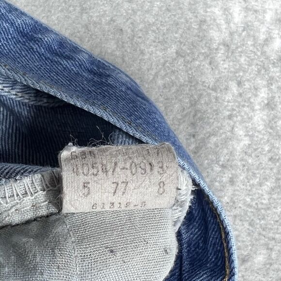 Vintage 1970s Levis 517 Jeans Mens Size 36 Blue Denim Jeans Orange Tab Pockets - Picture 14 of 16